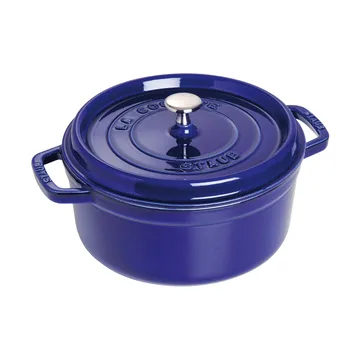 Staub La Cocotte rund gryta gjutjärn 2,6 L - Mörkblå - STAUB
