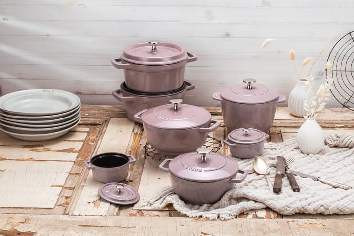 Staub La Cocotte rund gryta gjutjärn 3,8 L, Cherry Blossom STAUB