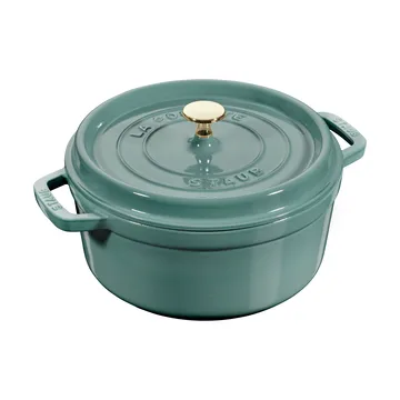 Staub La Cocotte rund gryta gjutjärn 3,8 L - Eukalyptus - STAUB