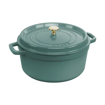 Staub La Cocotte rund gryta gjutjärn 5,2 L - Eukalyptus - STAUB