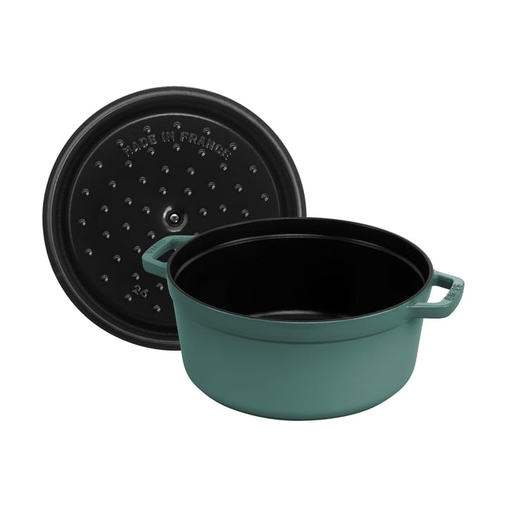 Staub La Cocotte rund gryta gjutjärn 5,2 L, Eukalyptus STAUB