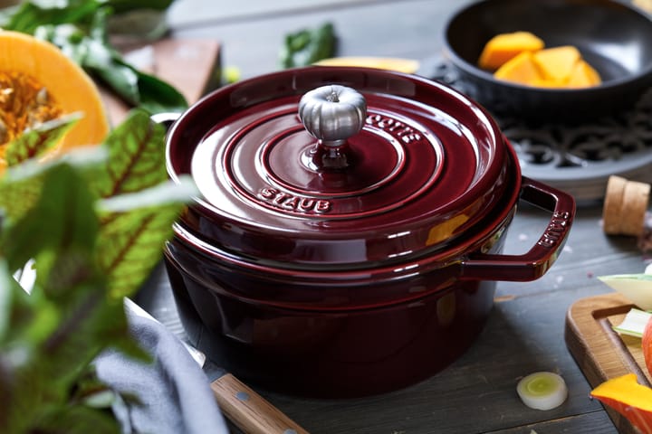 Staub La Cocotte rund gryta gjutjärn 5,2 L, Grenadinröd STAUB