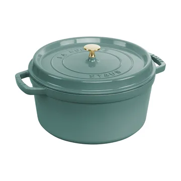 Staub La Cocotte rund gryta gjutjärn 6,7 L - Eukalyptus - STAUB