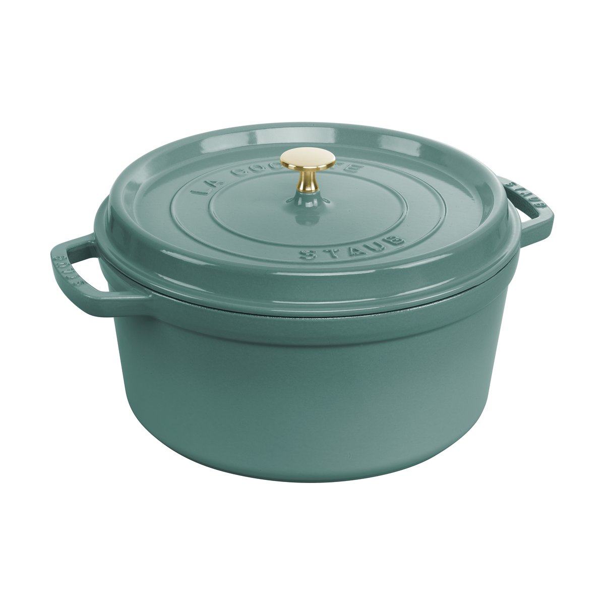 Staub La Cocotte rund gryta gjutjärn 6,7 L Eukalyptus