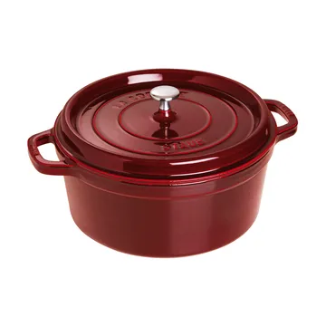 Staub La Cocotte rund gryta gjutjärn 6,7 L - Grenadinröd - STAUB