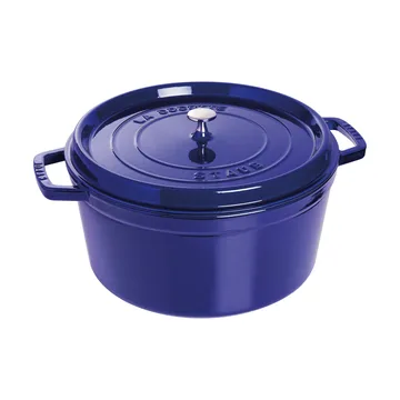 Staub La Cocotte rund gryta gjutjärn 8,4 L - Mörkblå - STAUB