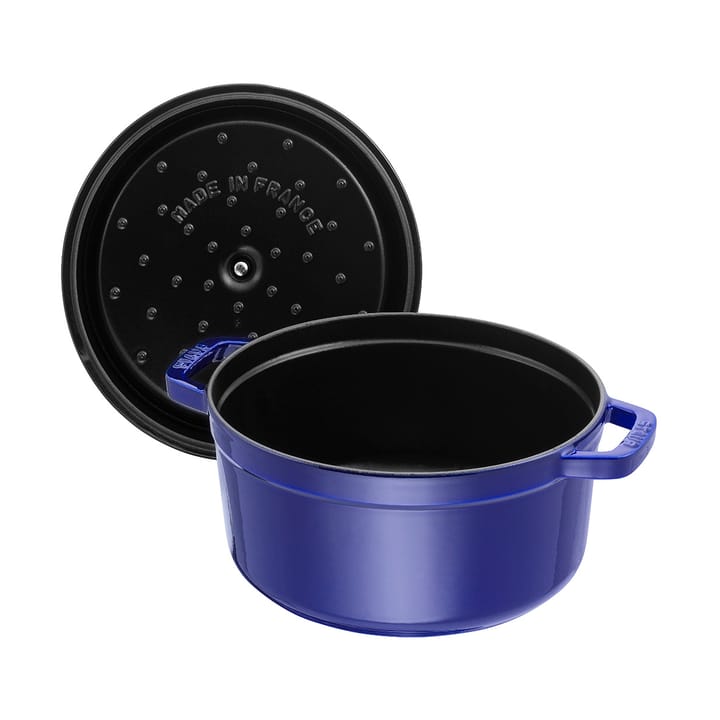 Staub La Cocotte rund gryta gjutjärn 8,4 L, Mörkblå STAUB