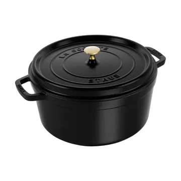 Staub La Cocotte rund gryta gjutjärn 8,4 L - Svart - STAUB