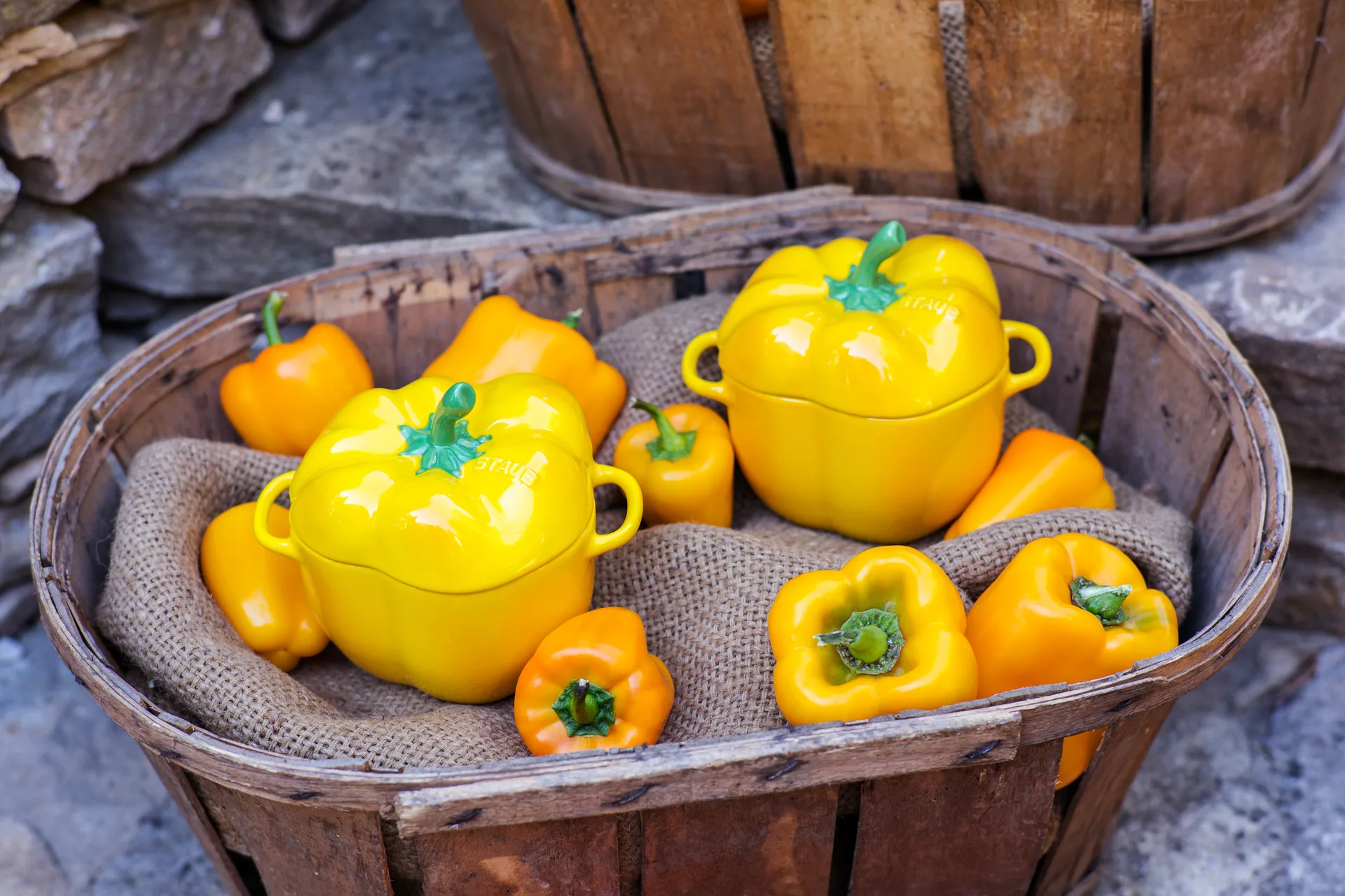 Staub mini gryta paprika 0,47 L, Gul STAUB