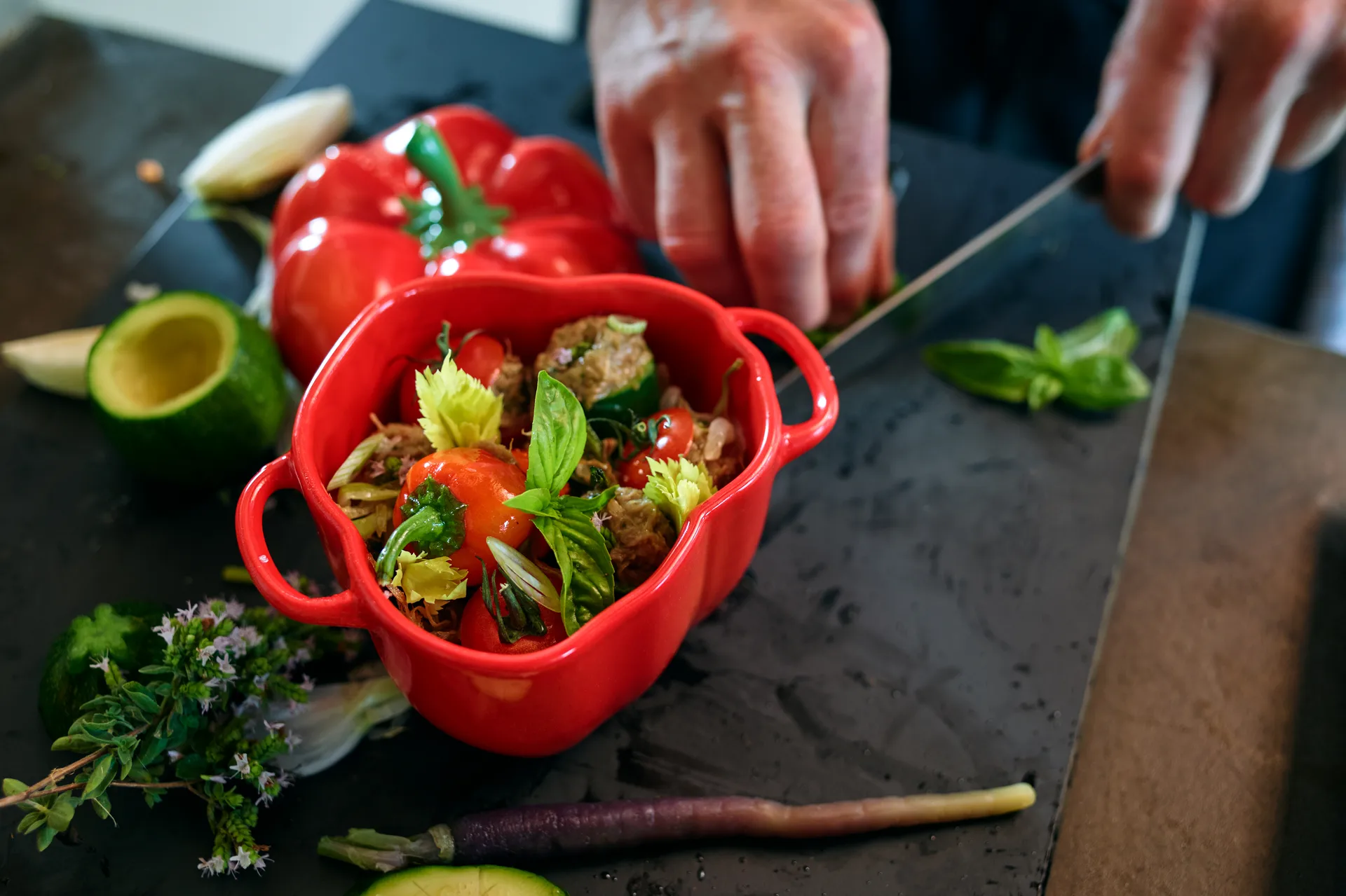 Staub mini gryta paprika 0,47 L, Orange-röd STAUB