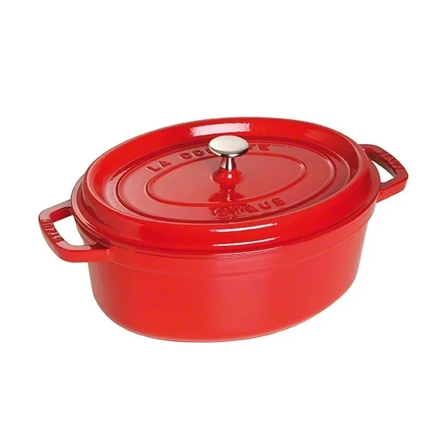 Staub oval gryta i gjutjärn 4,2 l - röd - STAUB