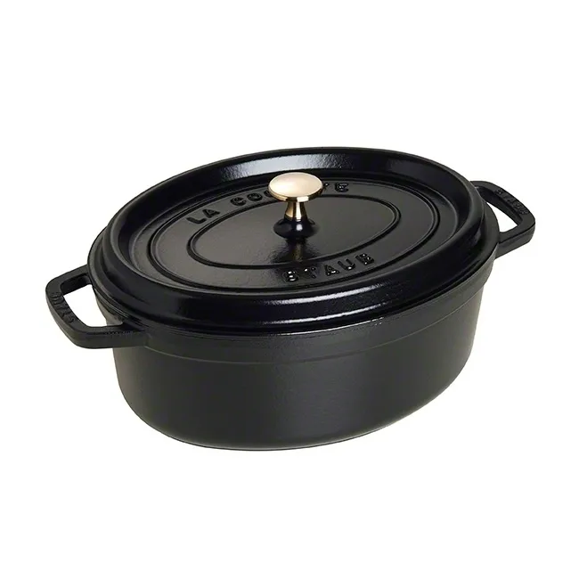 Staub oval gryta i gjutjärn 4,2 l, svart STAUB