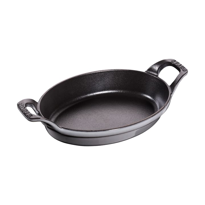 Staub oval ugnsform gjutjärn 21 cm - Grafitgrå - STAUB
