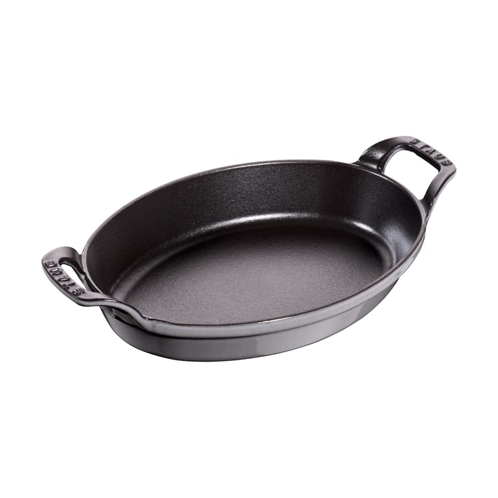 Staub oval ugnsform gjutjärn 24 cm - Grafitgrå - STAUB