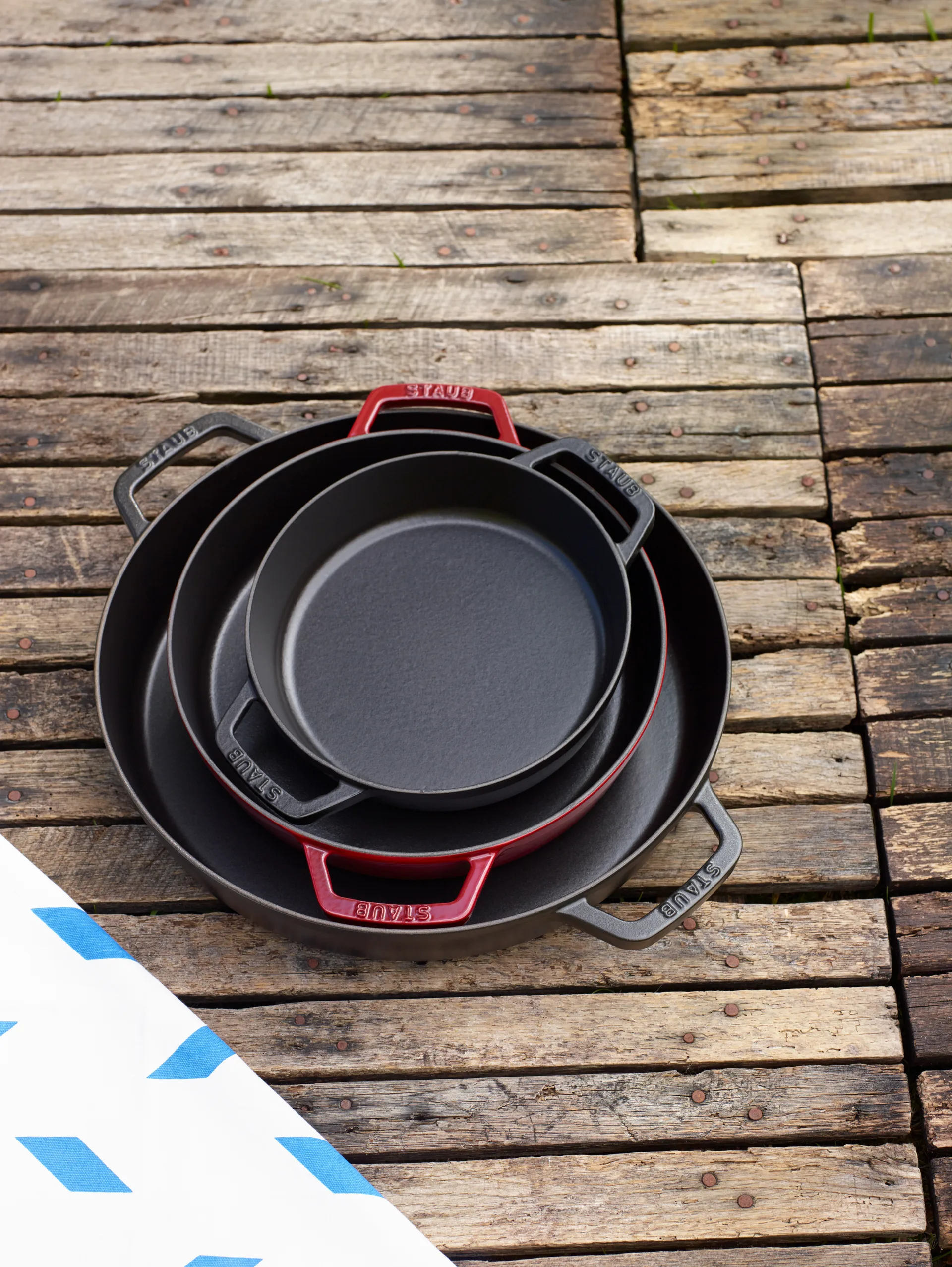 Staub paellapanna gjutjärn 2 handtag Ø34 cm, Svart STAUB