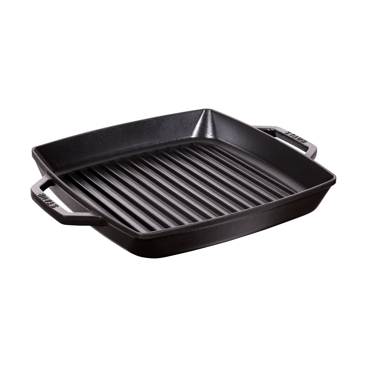 Staub Pure grillpanna gjutjärn kvadratisk svart 28 cm