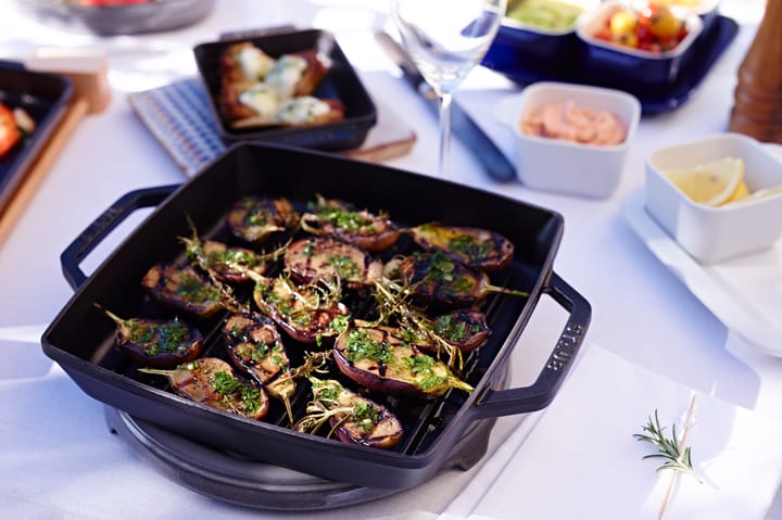 Staub Pure grillpanna gjutjärn kvadratisk svart, 28 cm STAUB