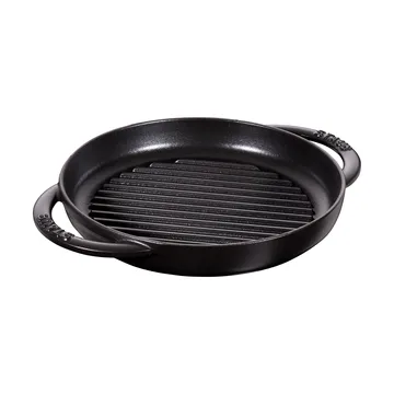 Staub Pure grillpanna gjutjärn rund svart - Ø22 cm - STAUB