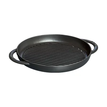 Staub Pure grillpanna gjutjärn rund svart - Ø26 cm - STAUB