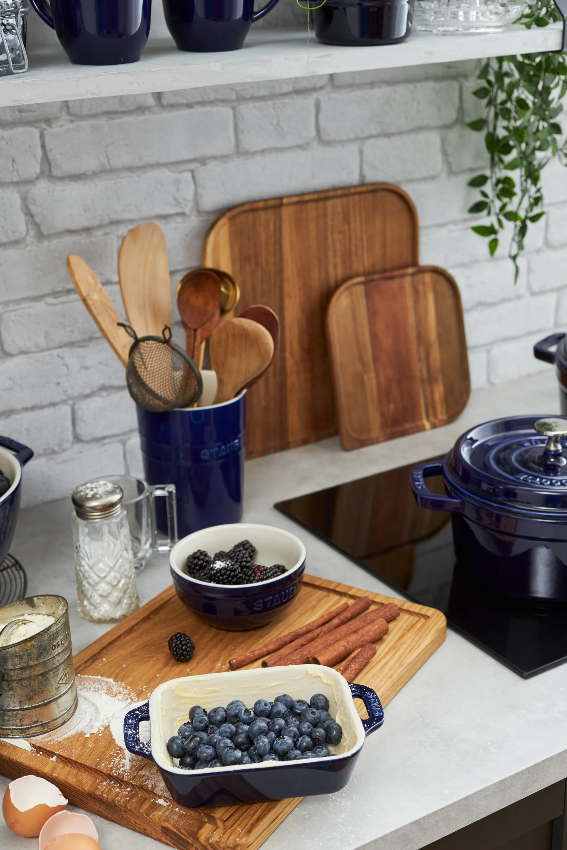 Staub rektangulär ugnsform 14x11 cm, blå STAUB