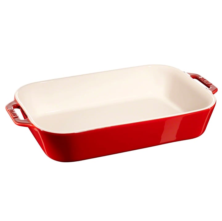 Staub rektangulär ugnsform 34 x 24 cm - röd - STAUB