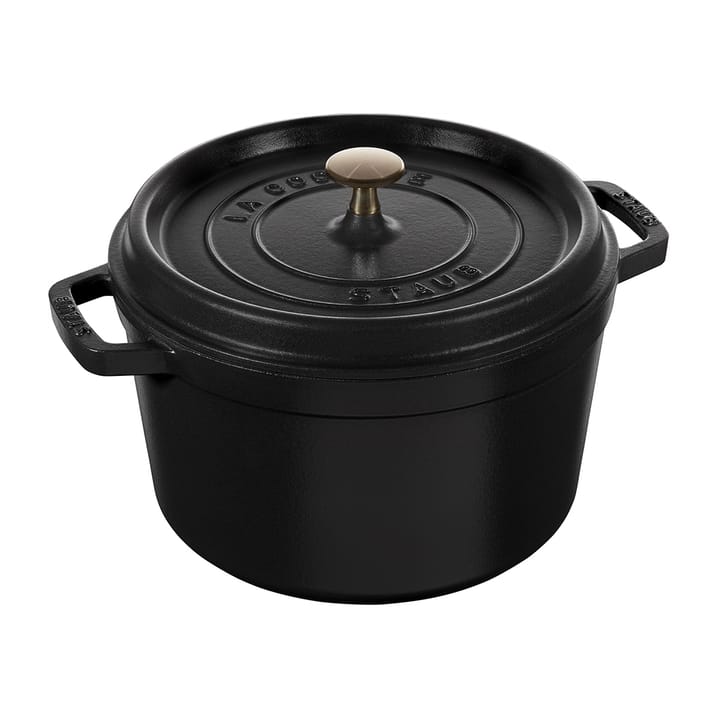 Staub rund gryta hög modell 4,8 L, Mattsvart STAUB