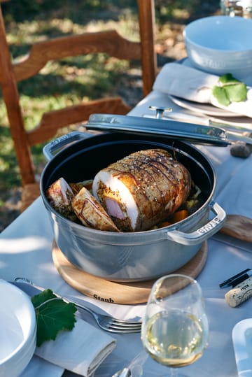 Staub rund gryta i gjutjärn 3,8 l - grå - STAUB