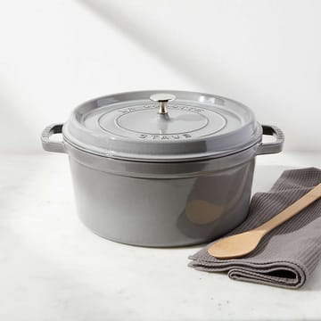 Staub rund gryta i gjutjärn 5,2 l - grå - STAUB
