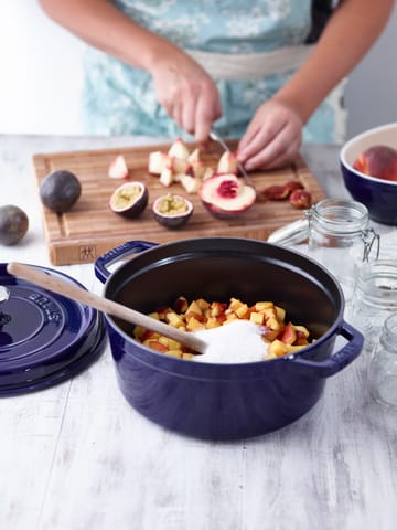 Staub rund gryta i gjutjärn, tre lager emalj 3,8 l - mörkblå - STAUB