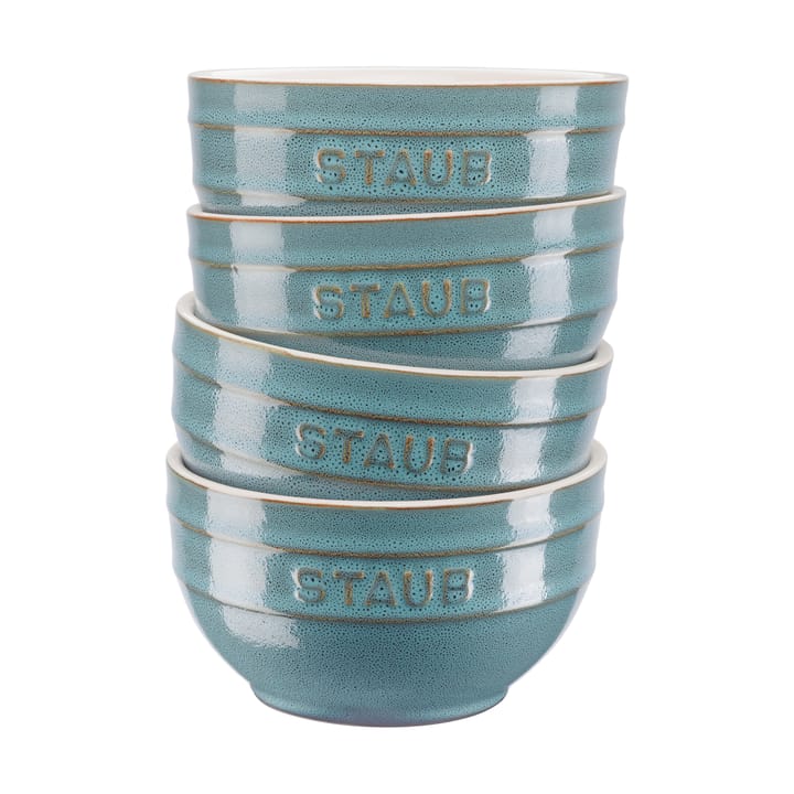 Staub skålset Ø14 cm 4-pack - Antik turkos - STAUB