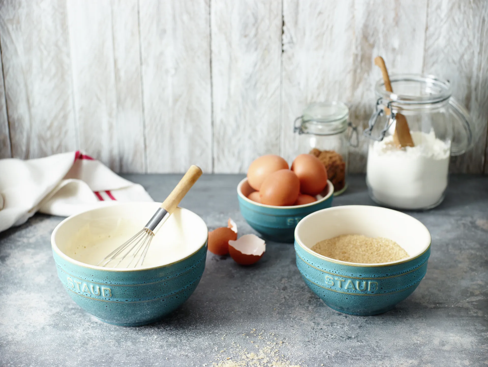 Staub skålset Ø14 cm 4-pack, Antik turkos STAUB