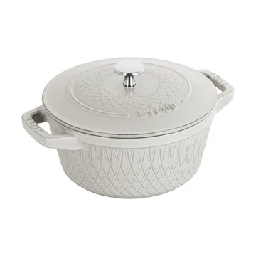 Staub Twister La Cocotte gryta 4 L - White truffle - STAUB