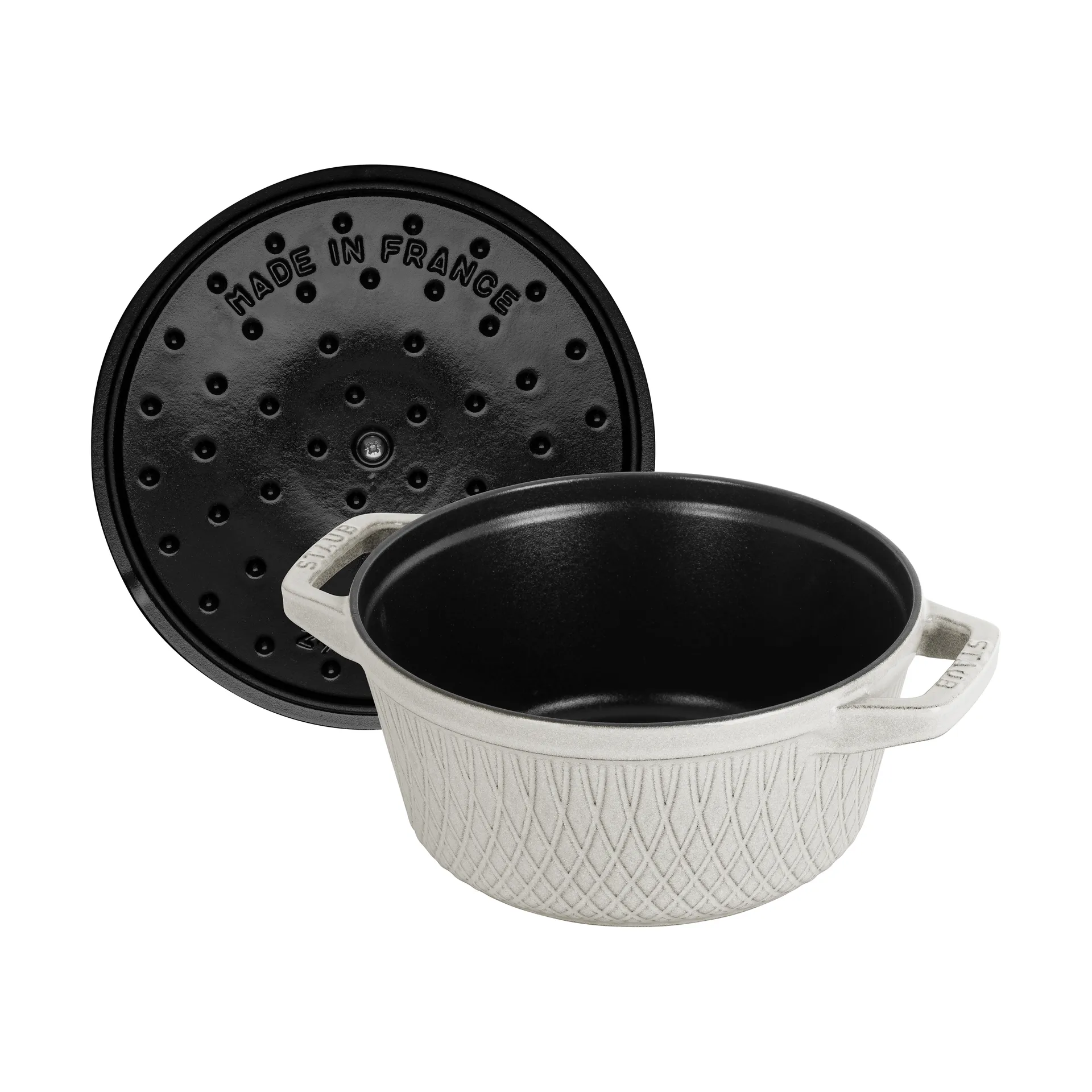 Staub Twister La Cocotte gryta 4 L, White truffle STAUB