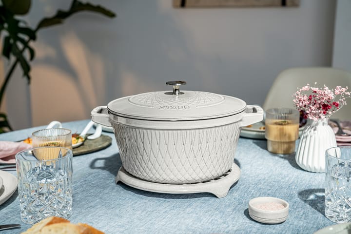 Staub Twister La Cocotte gryta 4 L, White truffle STAUB