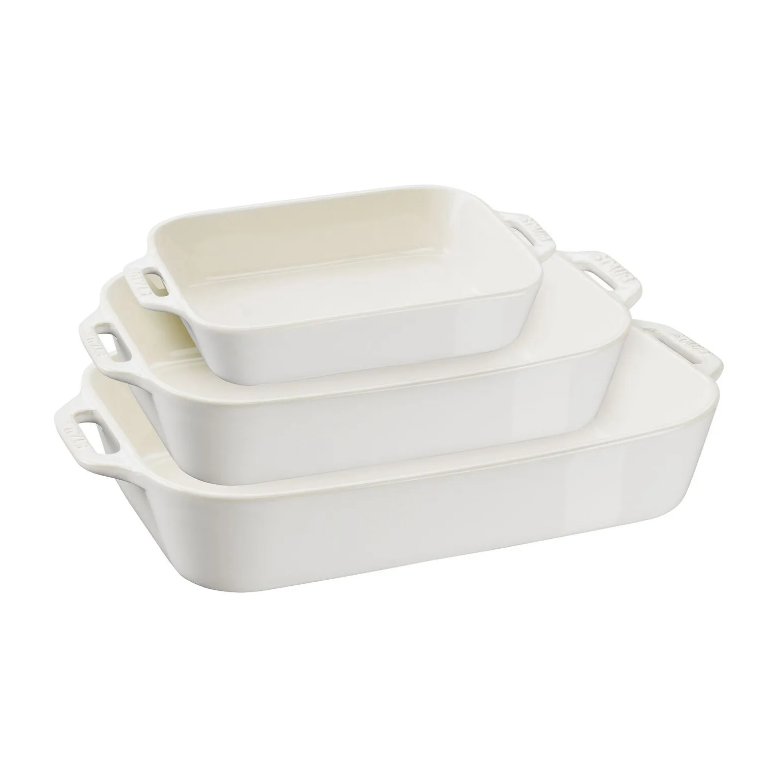 Staub ugnsform 3 delar, Ivory white STAUB