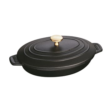 Staub ugnsform gjutjärn med lock oval 23 cm - Svart - STAUB