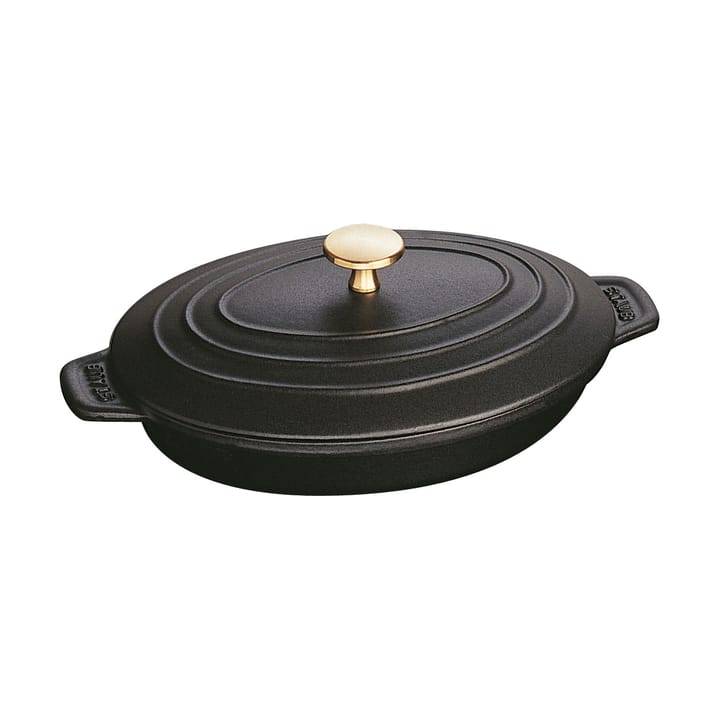 Staub ugnsform gjutjärn med lock oval 23 cm - Svart - STAUB