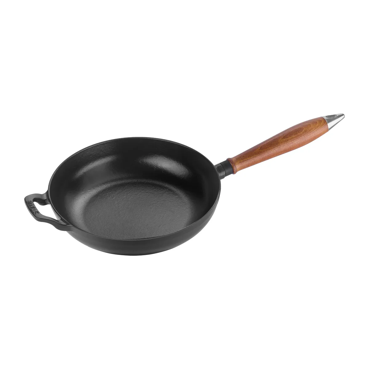 STAUB Vintage stekpanna med trähandtag Ø24 cm Svart