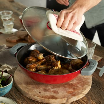 Wok med glaslock Ø30 cm 4,4 L - Röd - STAUB