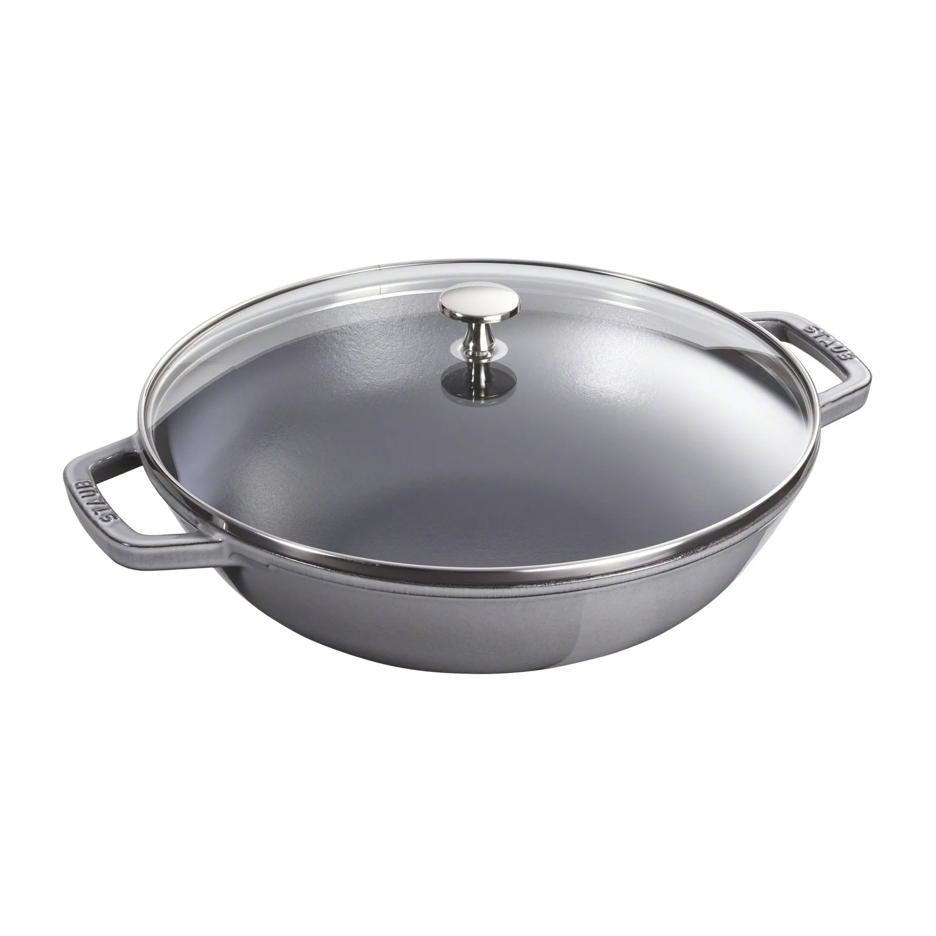 Wok med glaslock Ø37 cm 5,7 L, Grå STAUB