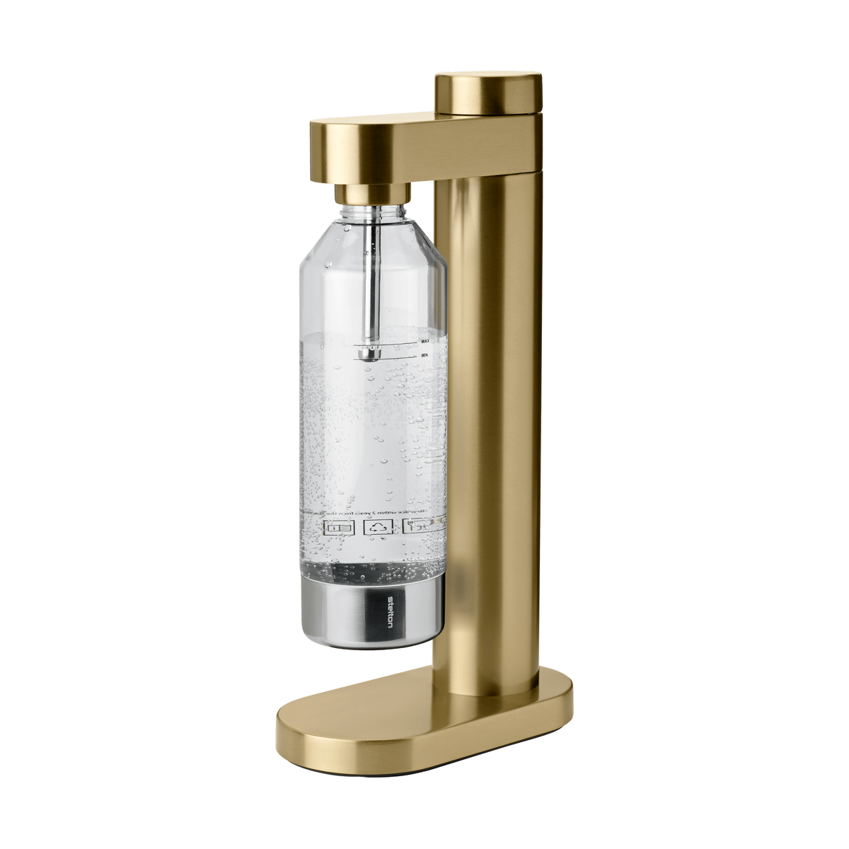 Stelton Brus kolsyremaskin Brushed brass | Skandinavisk Design | Kolsyremaskiner & tillbehör | Guldfärgad