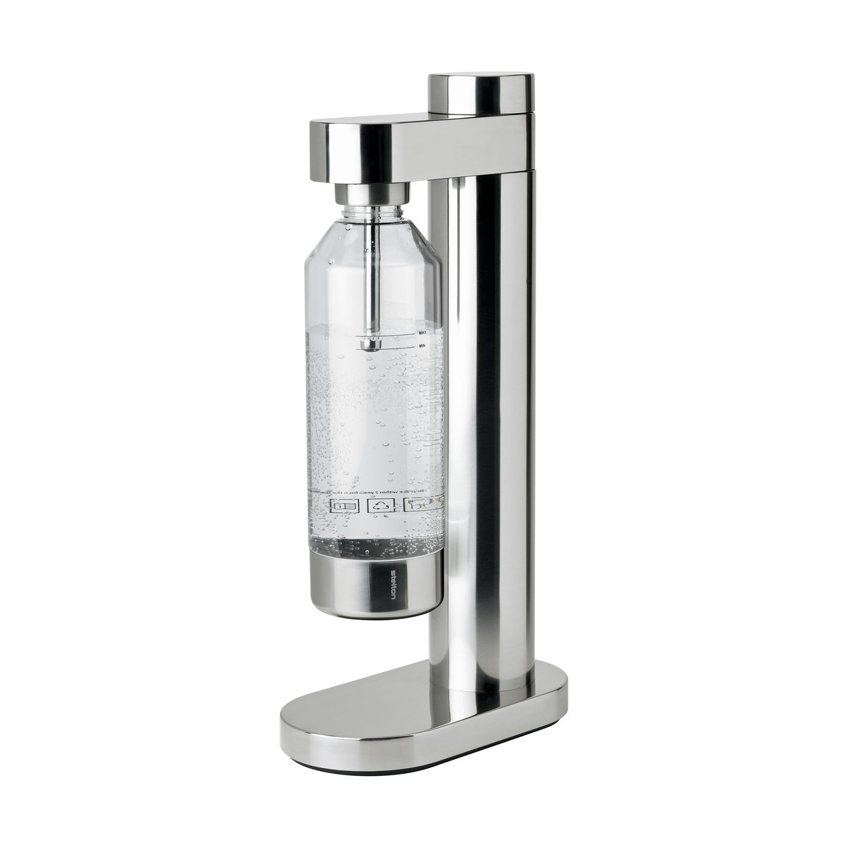 Stelton Brus kolsyremaskin Steel | Skandinavisk Design | Kolsyremaskiner & tillbehör | Silverfärgad