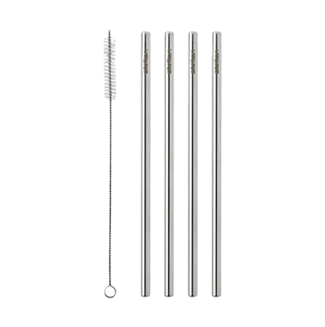 Stelton återanvändbara sugrör 4-pack - Steel - Stelton