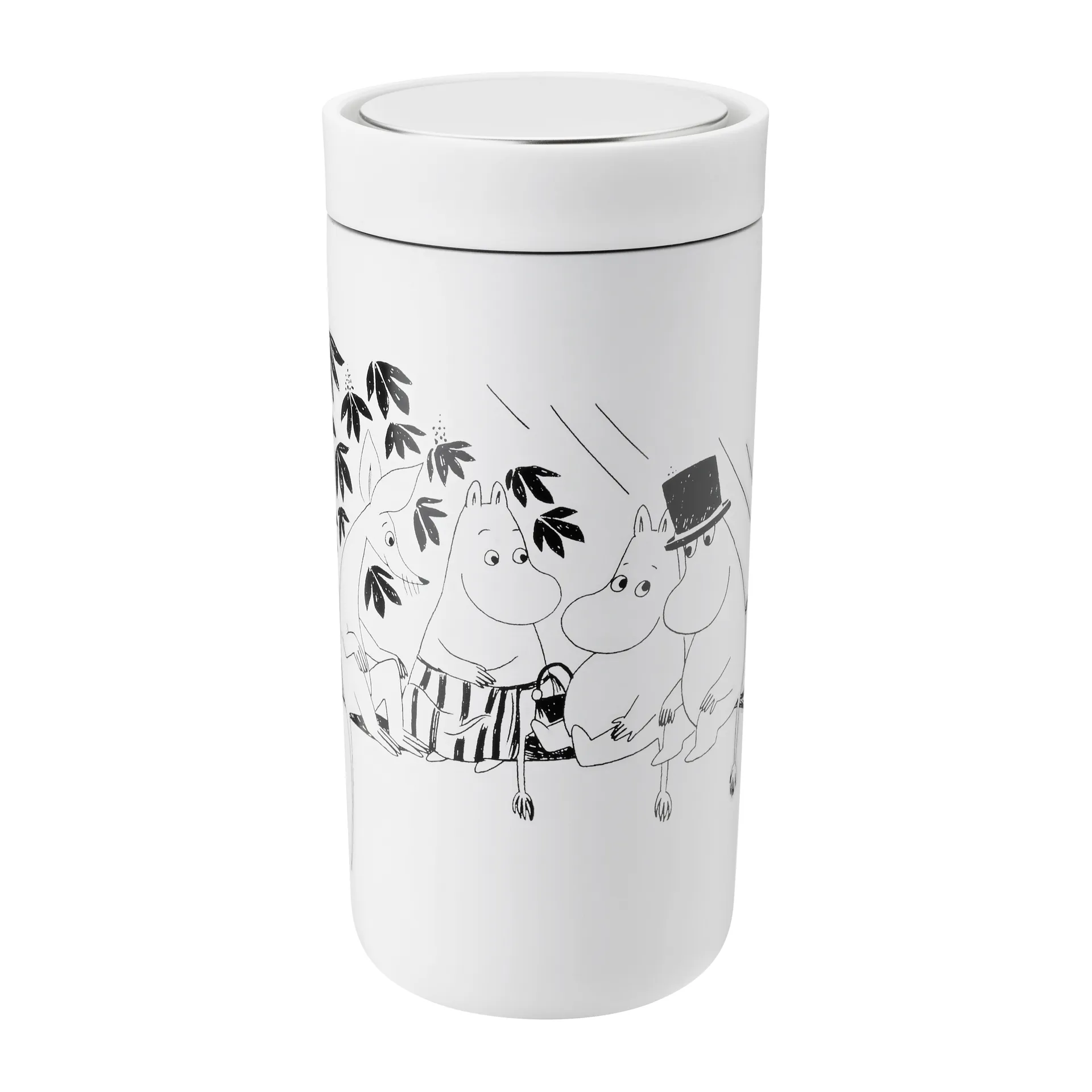 To Go Click Mumin termosmugg 0,4 l, Soft white-black Stelton