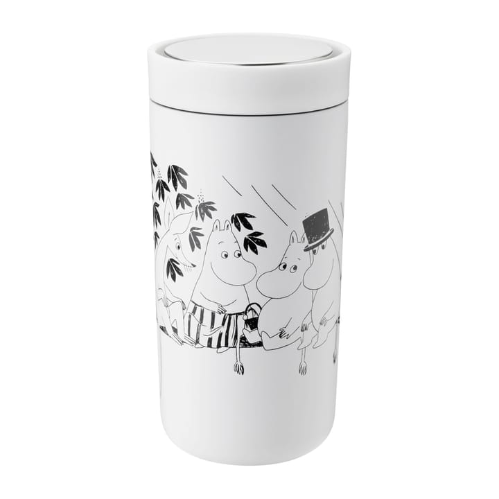 To Go Click Mumin termosmugg 0,4 l, Soft white-black Stelton