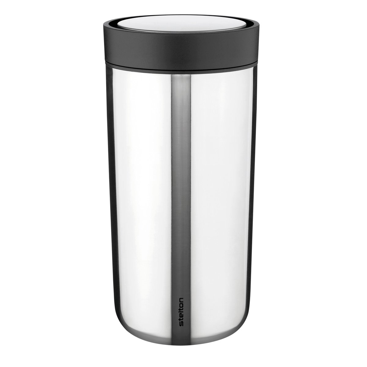 Stelton To Go Click termosmugg 0,4 l Steel | Skandinavisk Design | Termosmuggar | Silverfärgad