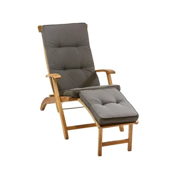 Lobby/SAL däckstolsdyna - Mörkgrå med knappar - Stockamöllan