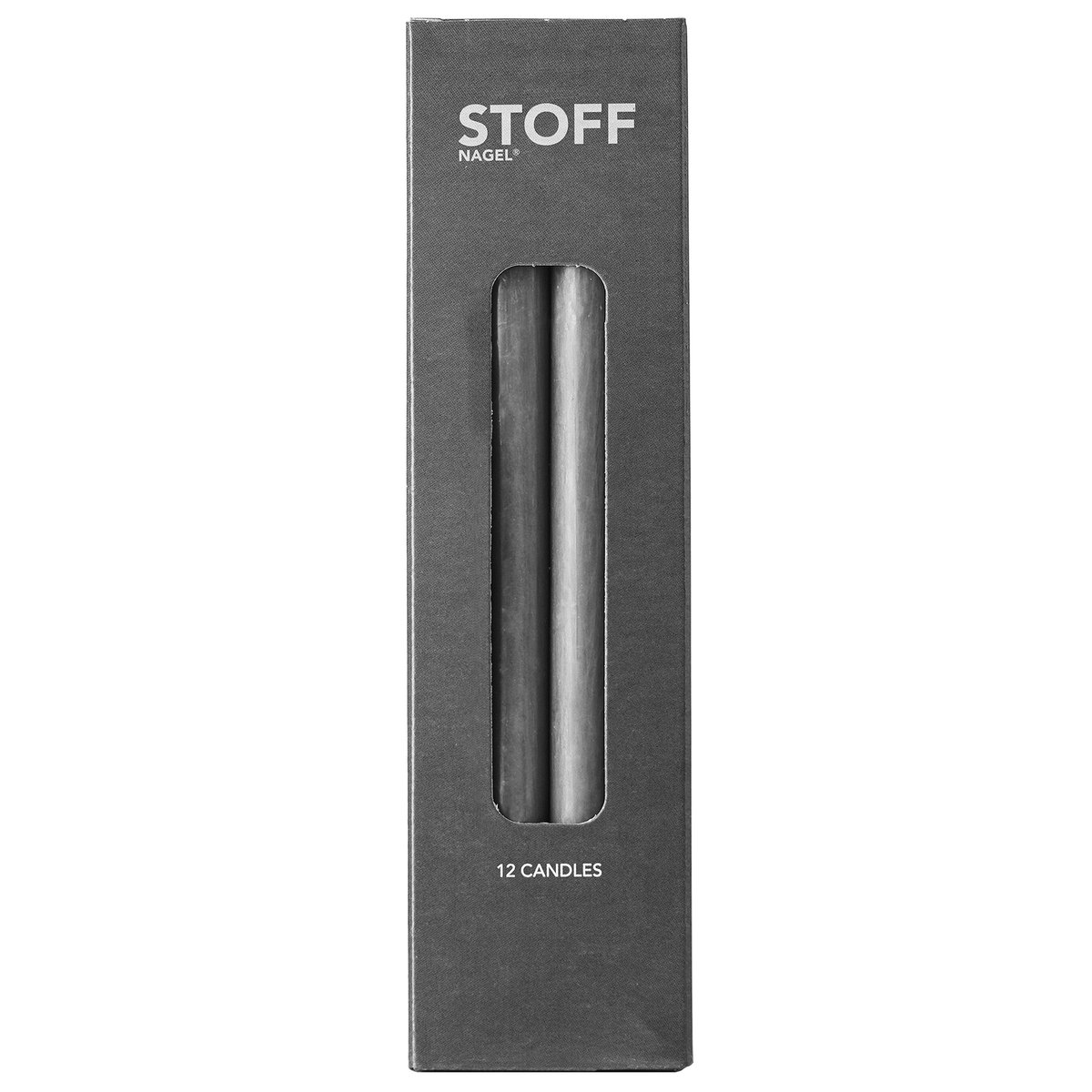 STOFF Nagel ljus 12-pack Antracit | Skandinavisk Design | Ljus | Grå