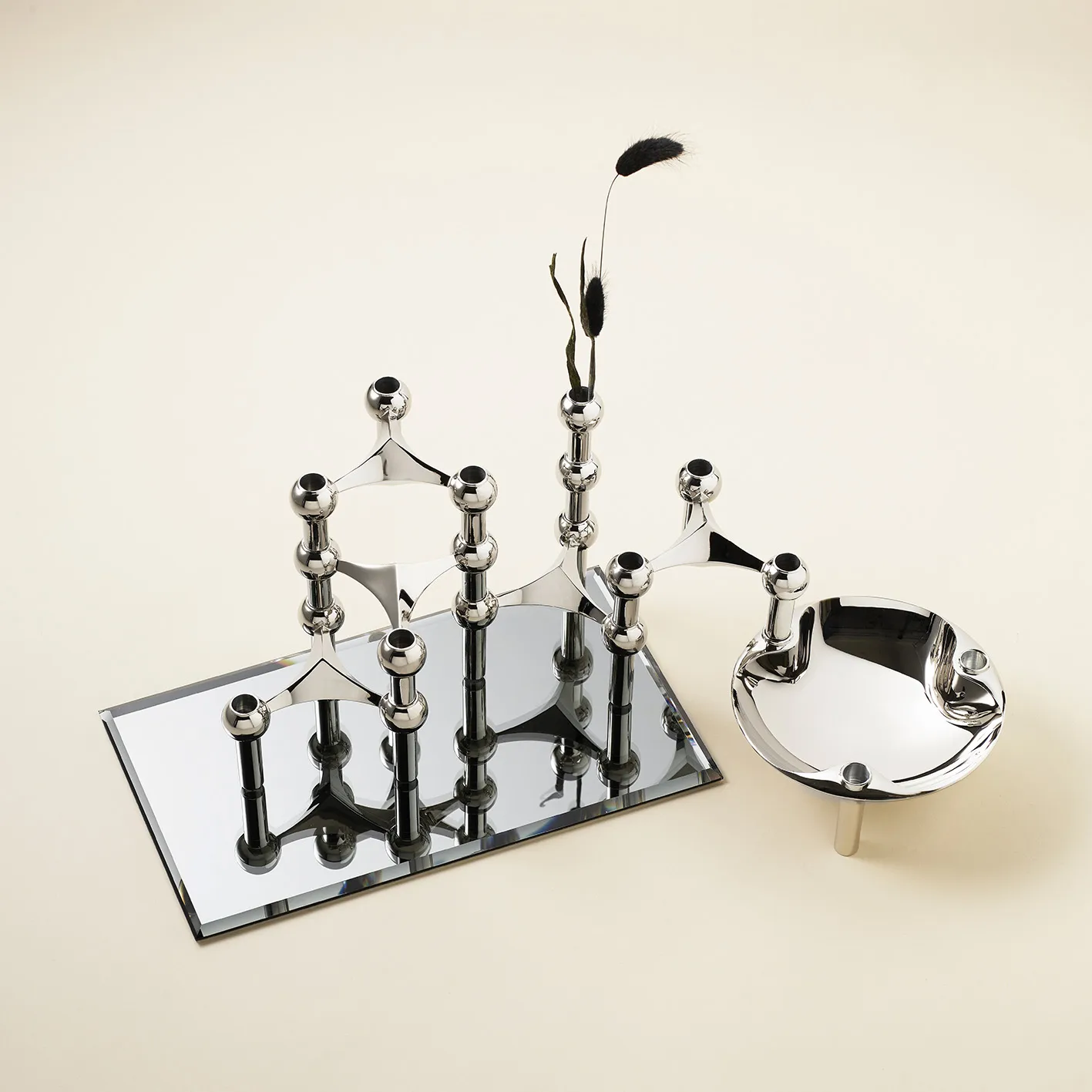 Nagel glasplatta rectangular, Smoked black STOFF Nagel