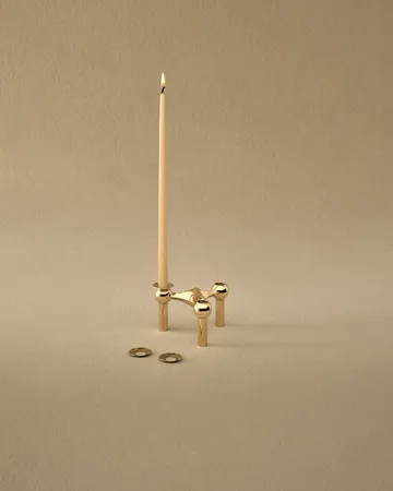 STOFF Nagel ljusmanschett 3-pack - Solid mässing - STOFF Nagel